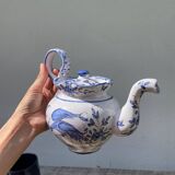 Théière en céramique bleu Moustiers