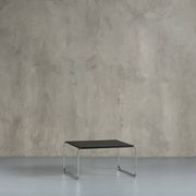 Table basse en métal noir et aluminium, Danemark, années 1970