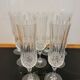 9 crystal champagne flutes from Arques model Longchamp