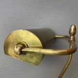 Lampe de table de bureau de banquier portugais en laiton 1940