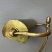 Lampe de table de bureau de banquier portugais en laiton 1940