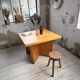 Square modernist table made of solid pine from the 1950s.