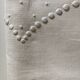 Linen cloth sheet embroidered with a pea festoon