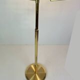 Articulated French library reading floor lamp made in brass, by Boulanger from 1980's. Height adjus