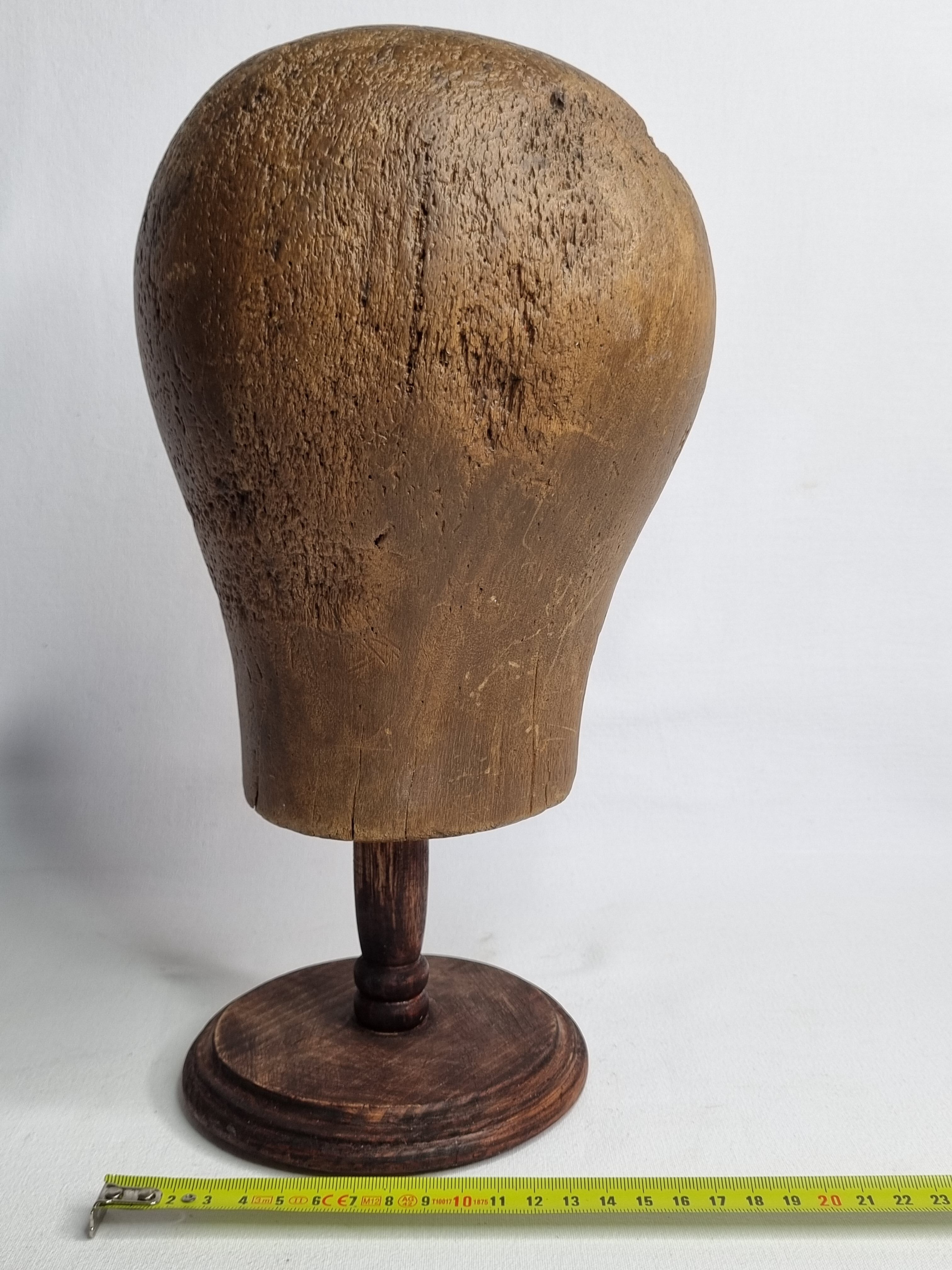 Former wooden milliner's head, 1900