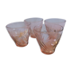 Set de 4 verres rose des années 1960