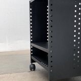 Postmodern perforated metal service trolley, 1980s