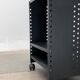Postmodern perforated metal service trolley, 1980s