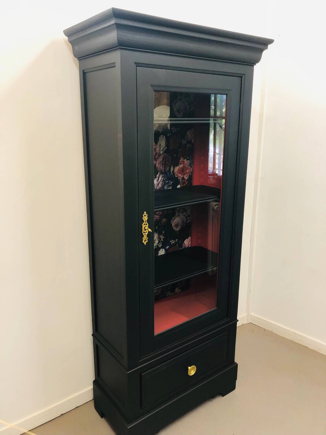 Glass bookcase
