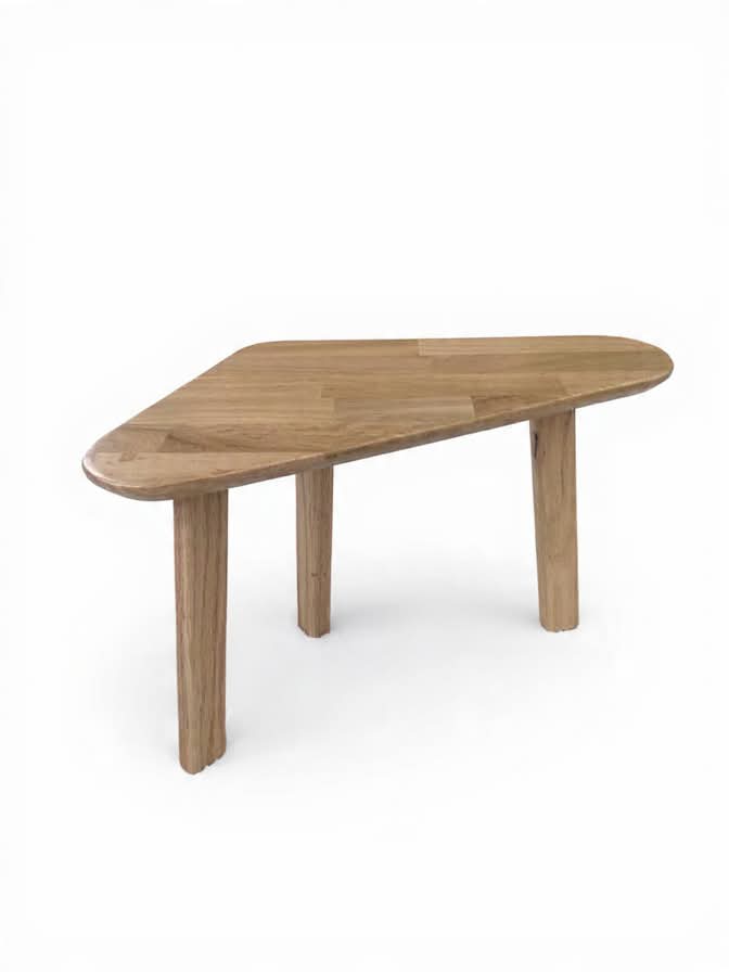 Set of low tables in oiled light oak.