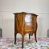 Louis XV Period 18th Century Curved Marquetry Chest of Drawers