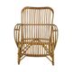 Vintage Rattan Lounge Chair Armchair Rohé Noordwolde