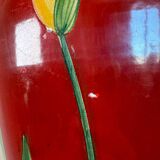 80s Drimmer lamp red ceramic and iris