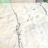 Marble and cast iron bistro table
