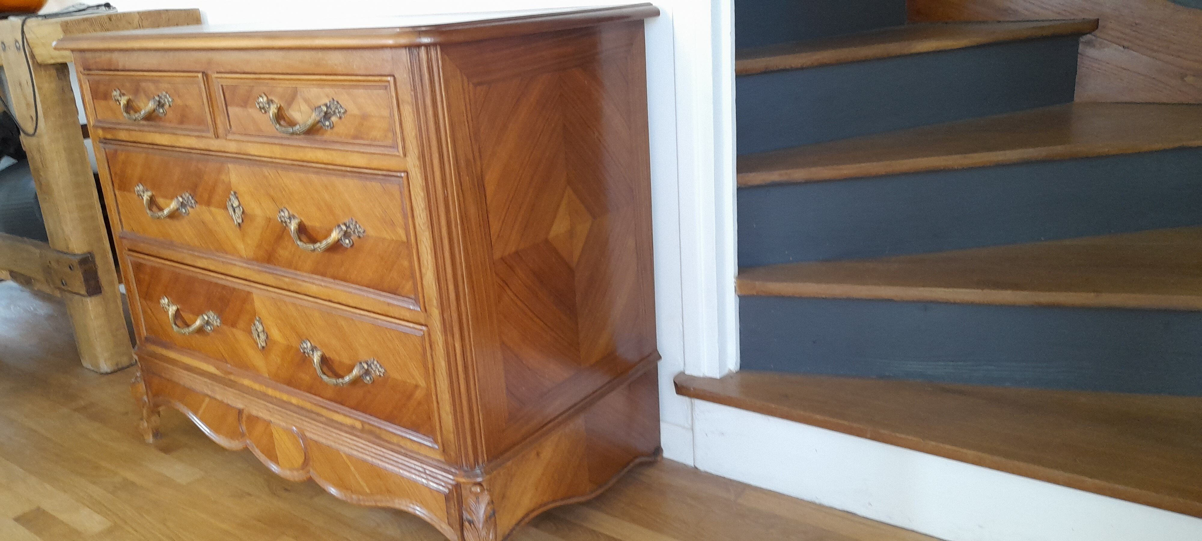 Louis XV style chest of drawers from the 50s