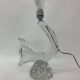 Set of 2 Daum France crystal table lamp , 1950's
