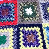 Couverture plaid en crochet, fait main