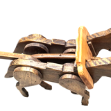 Attelage en bois chevaux jouet