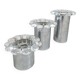 Vintage chrome and glass flower wall sconces