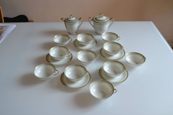 Service à thé ou à café porcelaine de Limoges A. Giraud & Brousseau 1940