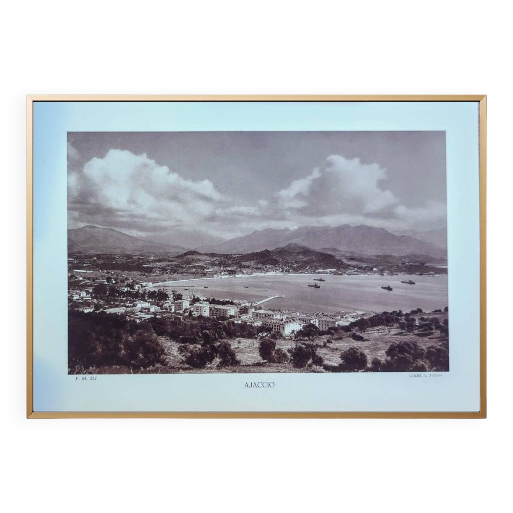 Ajaccio, Corsica, photo print from 1935. By Ange Tomasi.