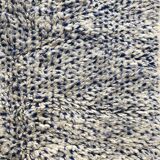 Moroccan Berber carpet Beni Ouarain speckled majorelle blue 2,45x1.56m