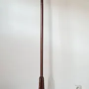 Antique curved wooden coat rack in the Thonet style, 1875.