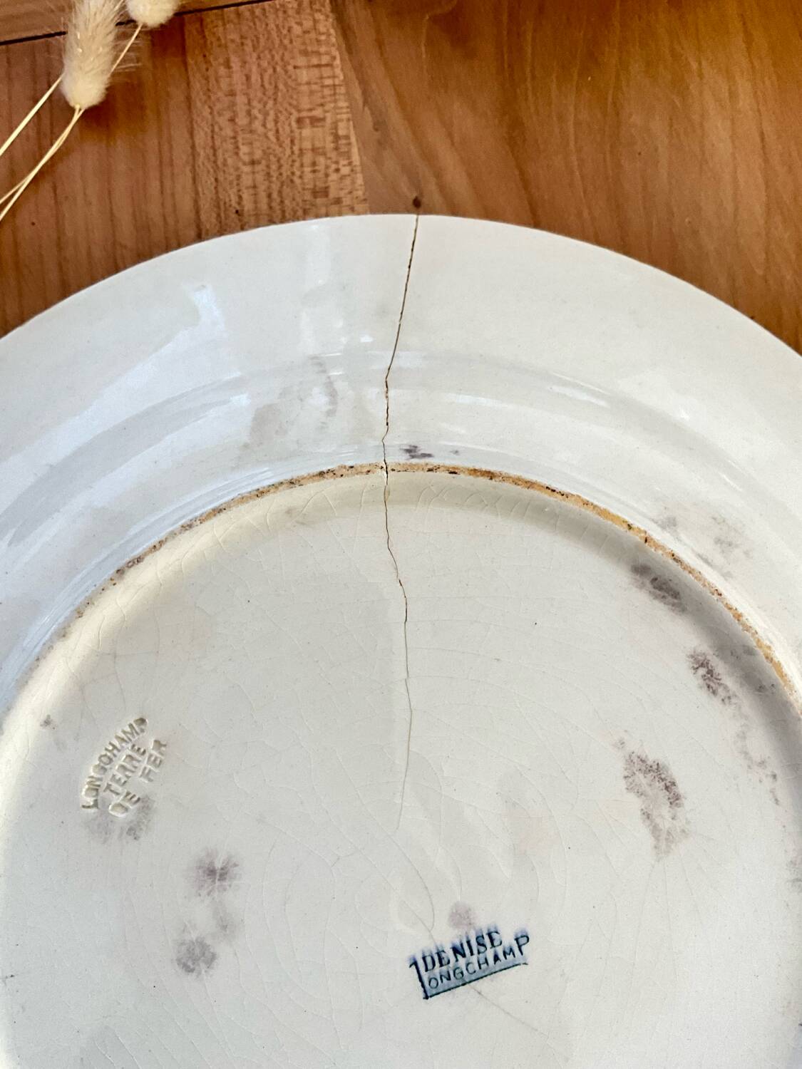 2 plats porcelaine de longchamp