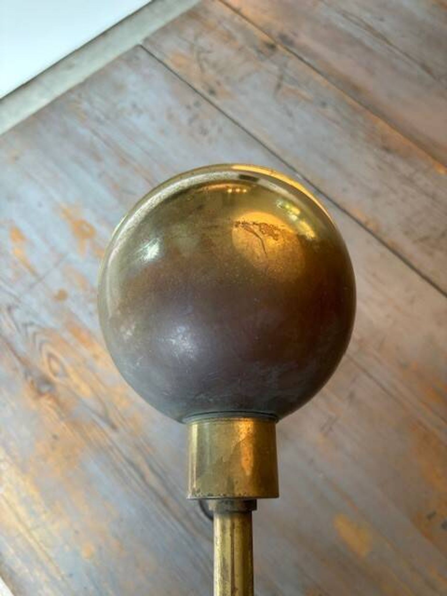 2 industrial wall sconces in brass - Denmark 1970s-80s