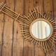 The vintage guitar rattan mirror.