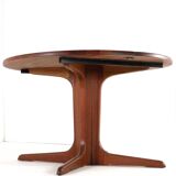 Round extendable teak dining table vintage - danish design