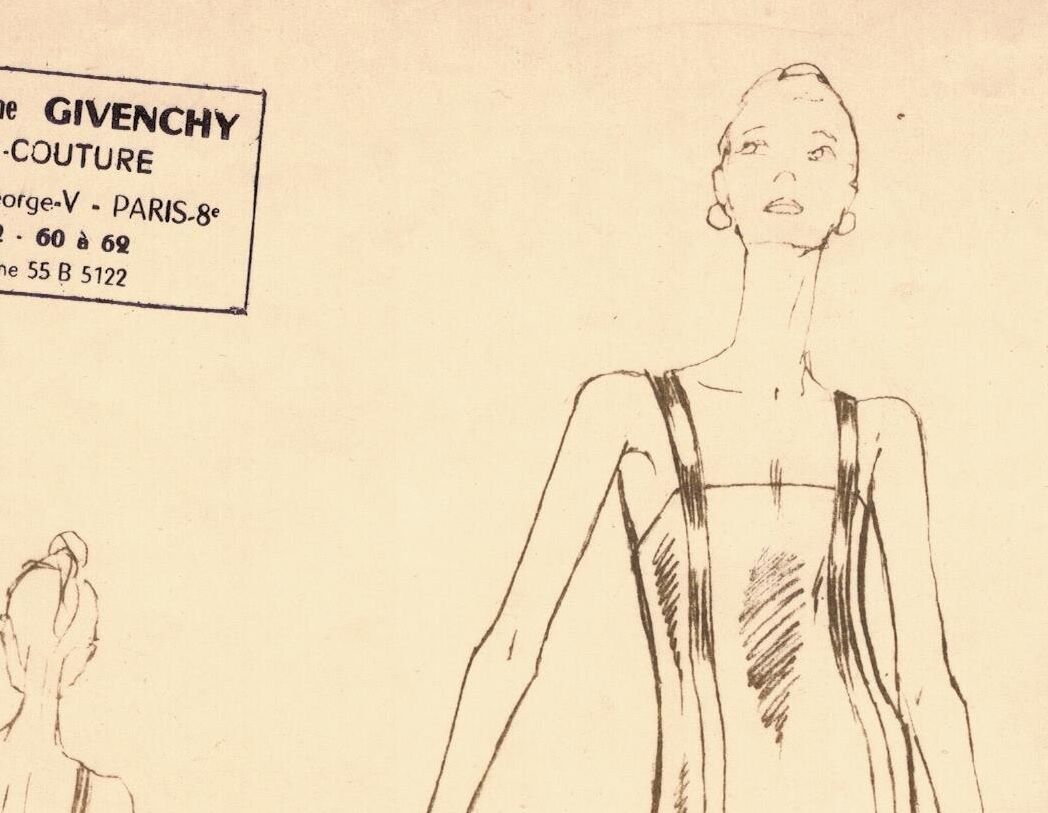 Drawing of the house Givenchy