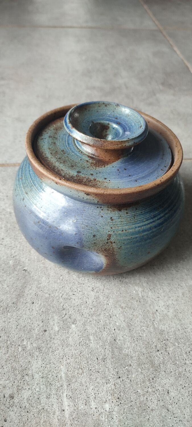 Vintage glazed stoneware set signed Béceleuf