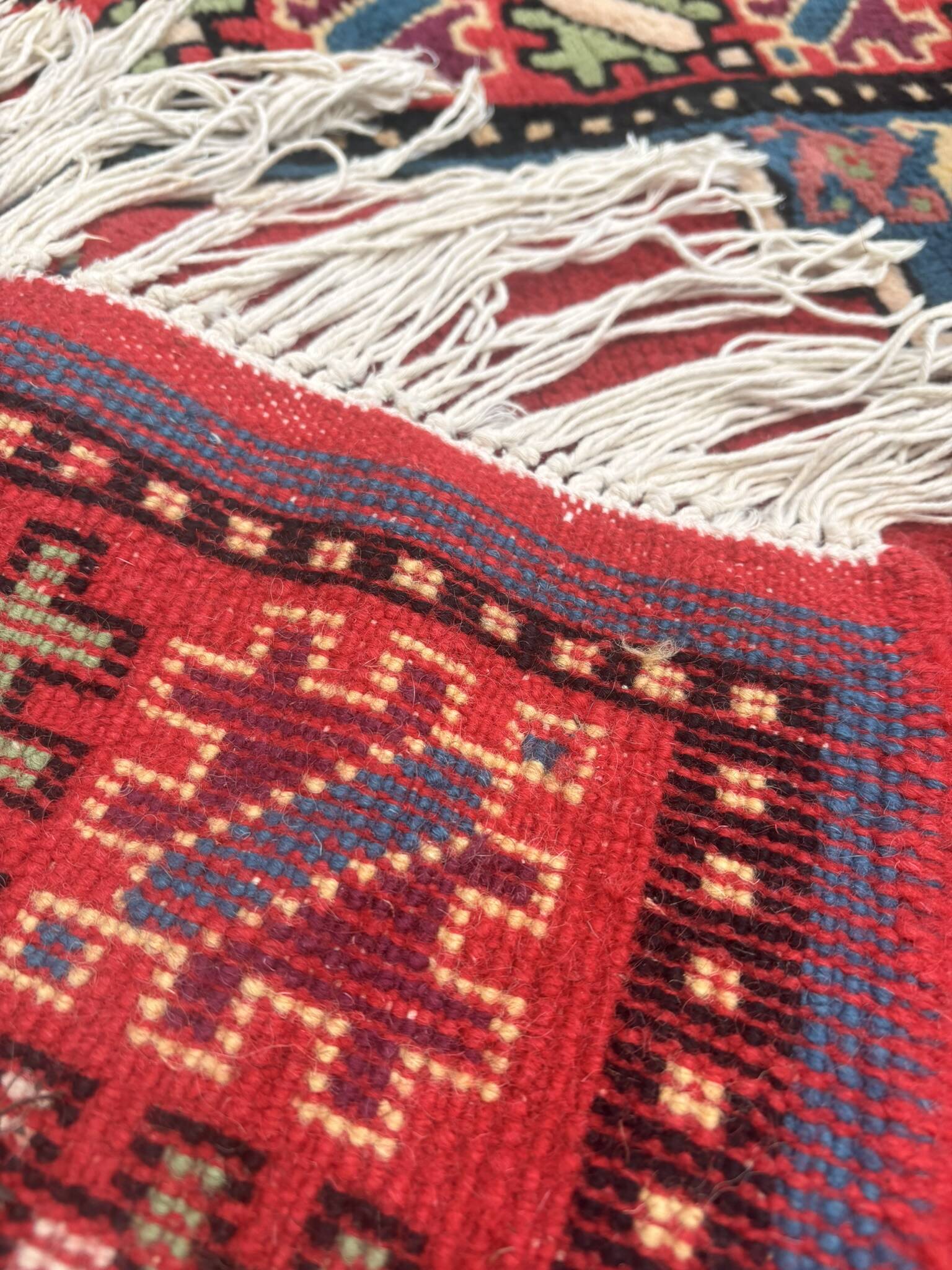 Vintage Oriental Handwoven Caucasian Shirvan Rug 82x130cm