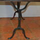 Table bistro with base in cast iron and top in oak