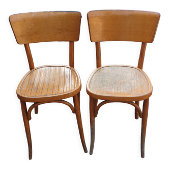 Paire de chaises bistrot 40/50