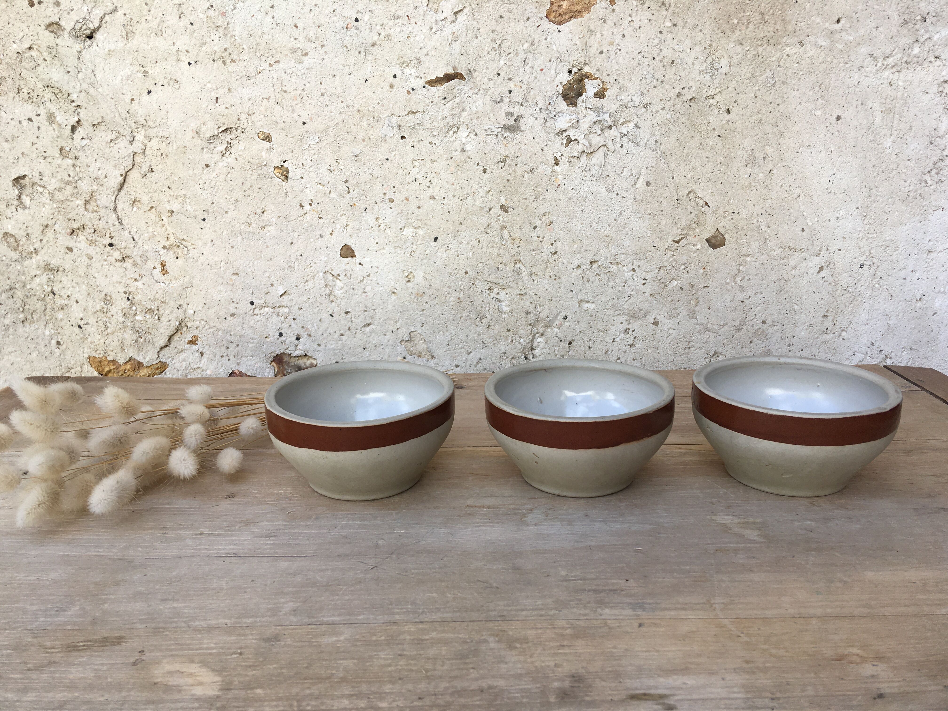 Trio de bols en grès