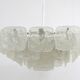 Very large square chandelier J.T. Kalmar with frosted glass panels, Austria, 1960s.