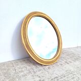 Old oval golden mirror 30x35cm