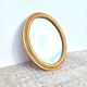Ancien miroir doré ovale 30x35cm