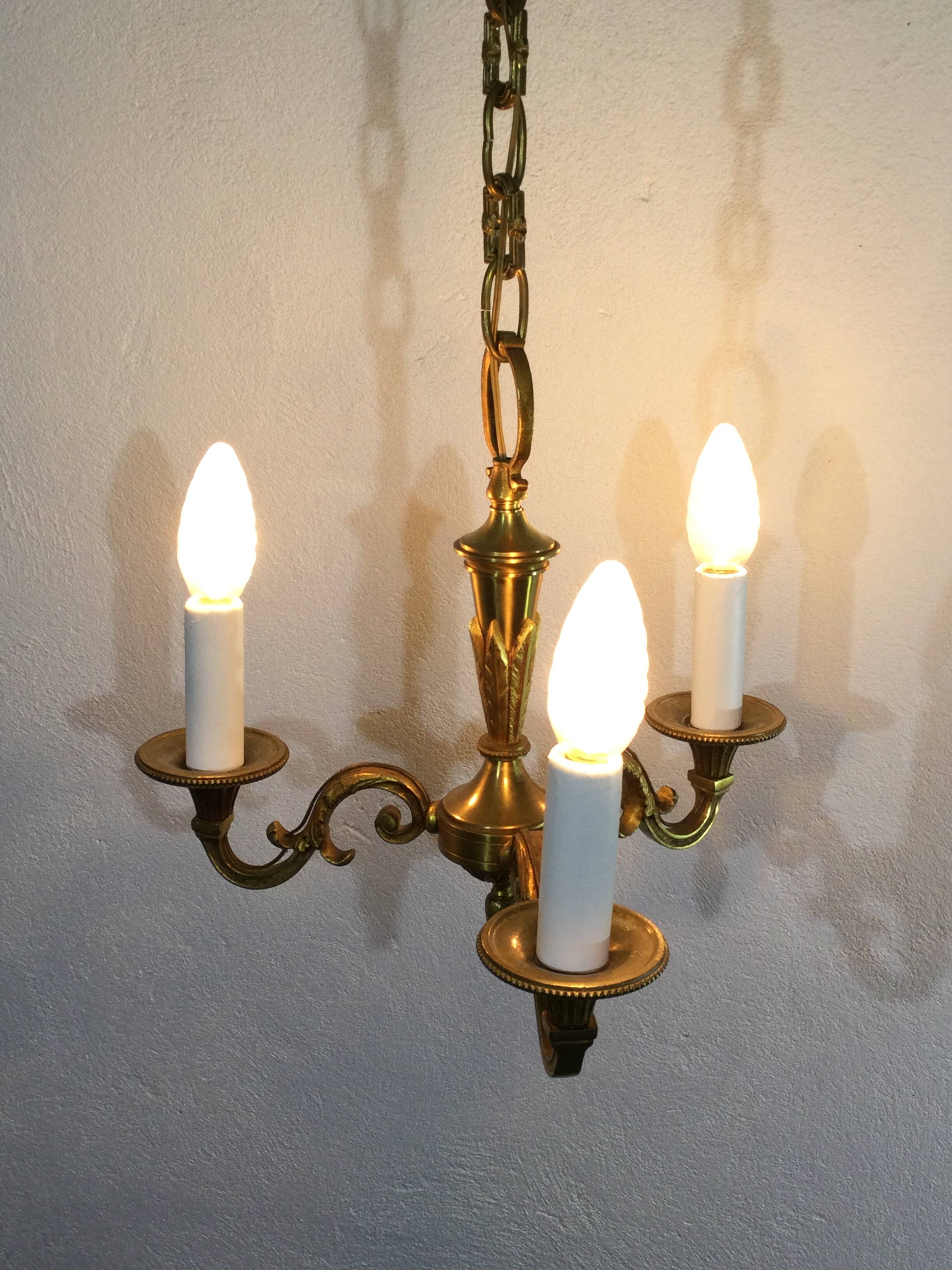 Lustre 3 lumières en bronze