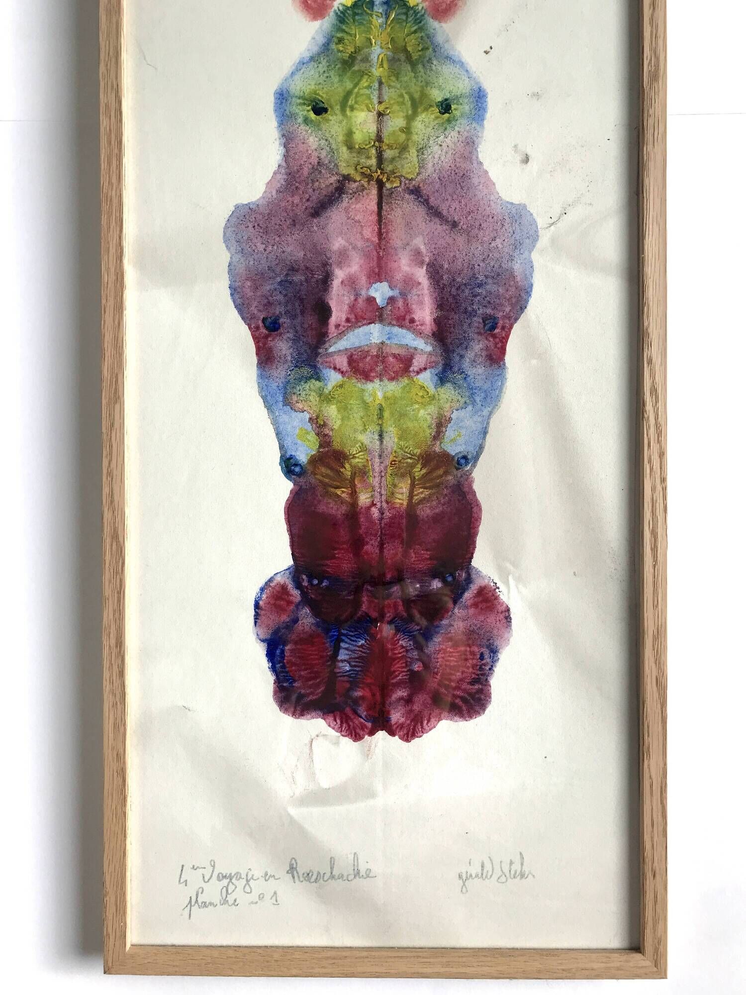 Gérald STEHR, 4th trip to Roerschachie, plate N°1, circa 2000. Oil on polychrome canvas