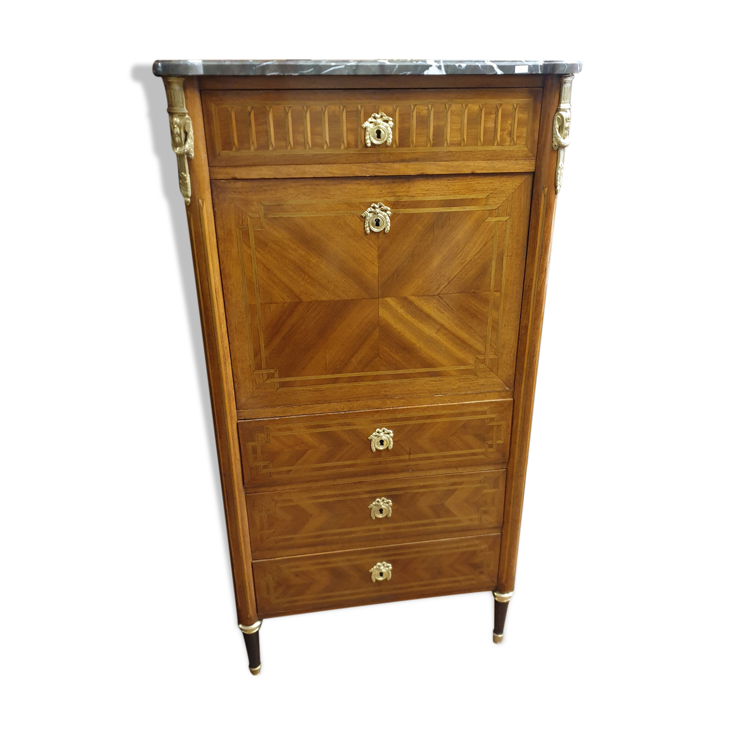 Writing desk marquetry Louis XVI