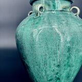 Pair of ancient turquoise glazed stoneware vases, China, late 19th century.