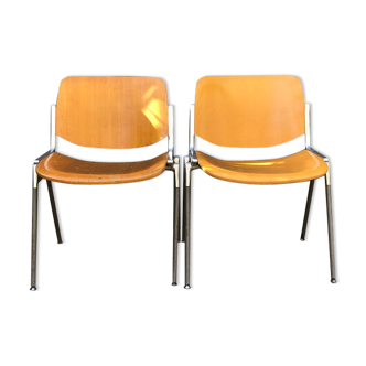 Pair of dsc 106 chairs from Giancarlo Piretti
