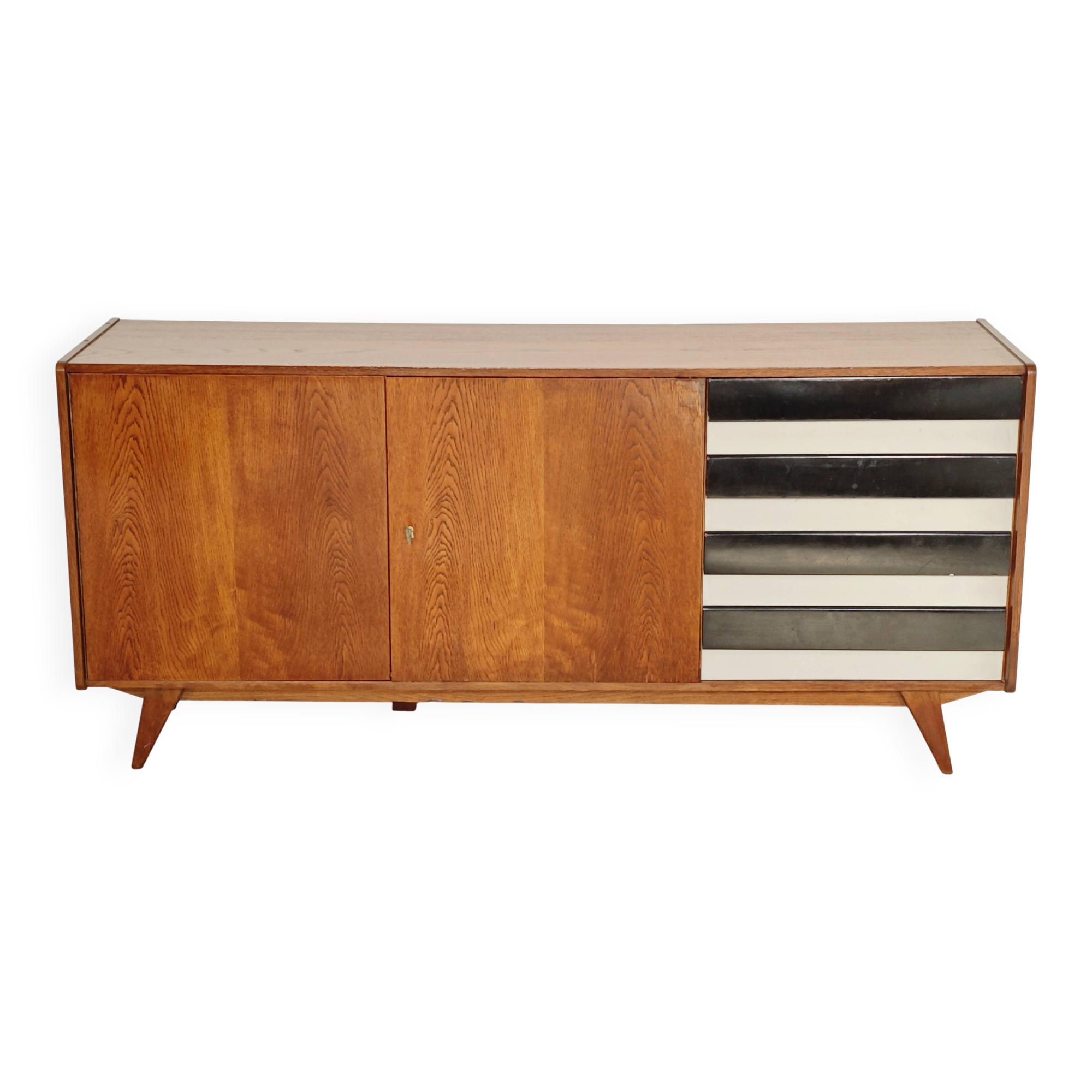 Black and white U 460 sideboard by Jiri Jiroutek for Interier Praha 1960