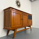 Vintage French modernist sideboard in oak, 1950s design.