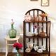 Vintage rattan bookcase
