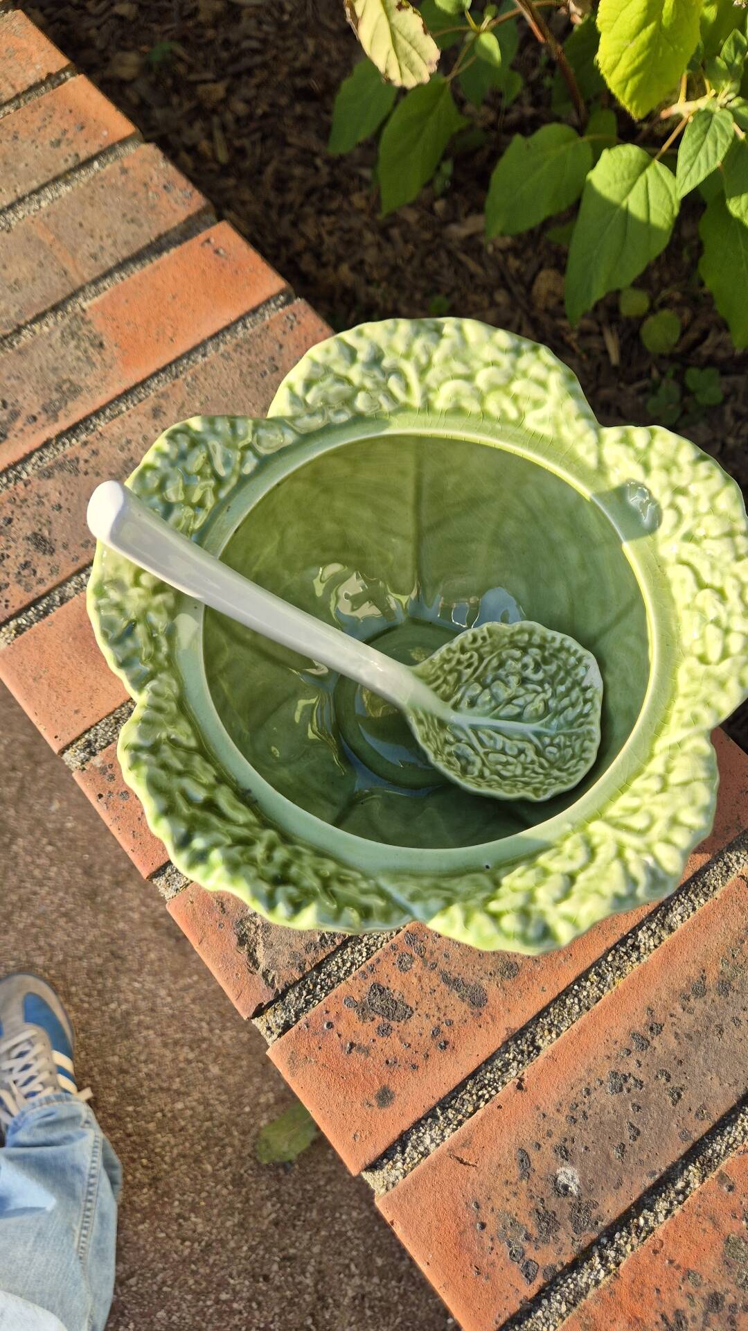 soupière chou vert avec louche