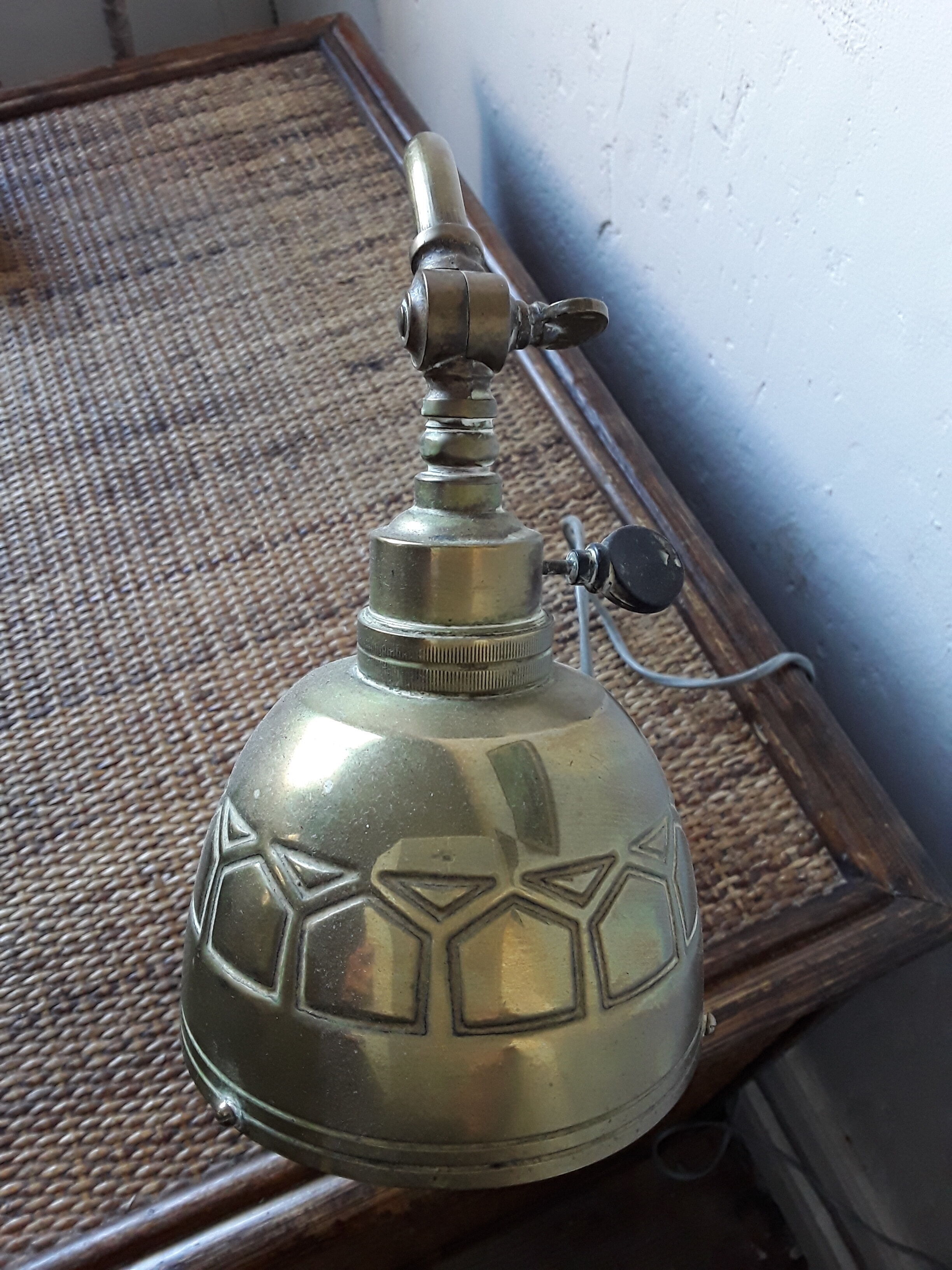 Art deco copper lamp